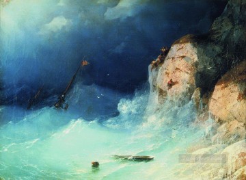 イワン・コンスタンティノヴィチ・アイヴァゾフスキー Painting - 難破船 1864 1 ロマンチックなイワン・アイヴァゾフスキー ロシア